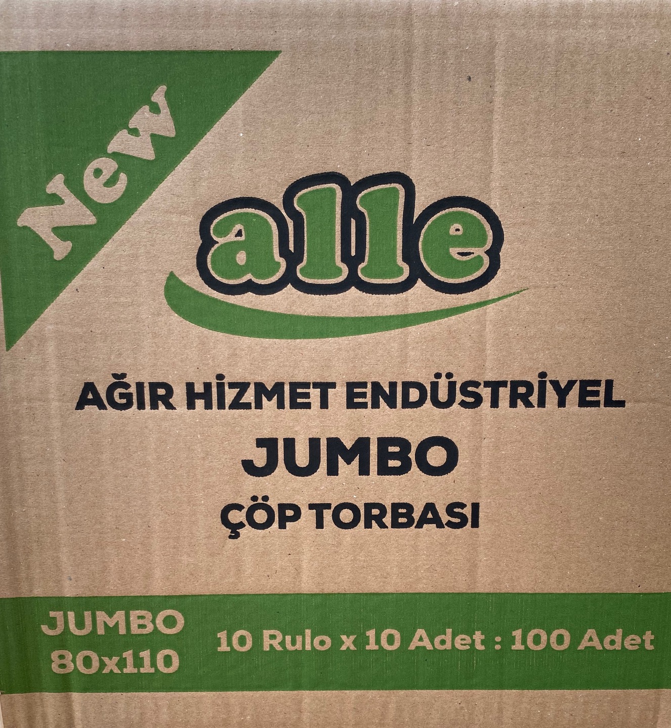 Endüstriyel Çöp Poşeti Jumbo Boy Siyah 10 Rulo 80x110 700gr